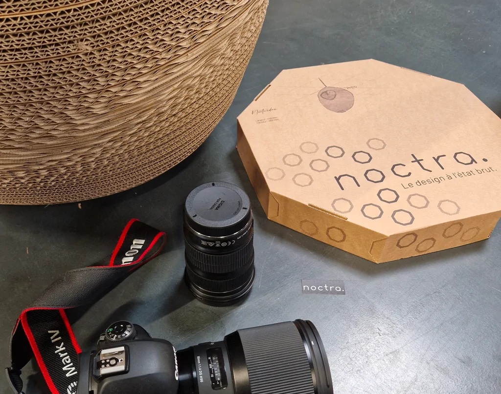 coulisses noctra appareil photo packaging design ecoresponsable